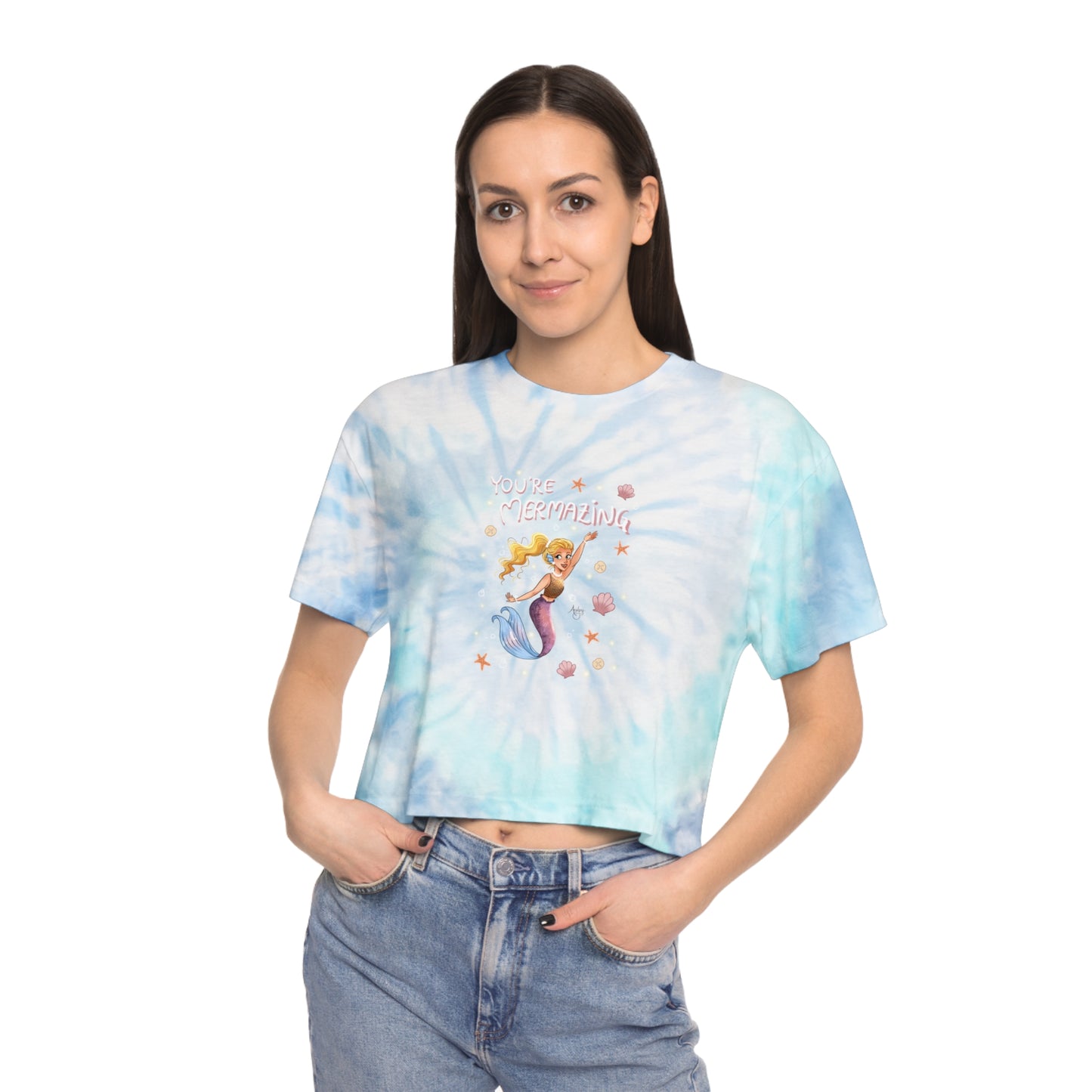 You're Mermazing Tie-Dye Crop Tee