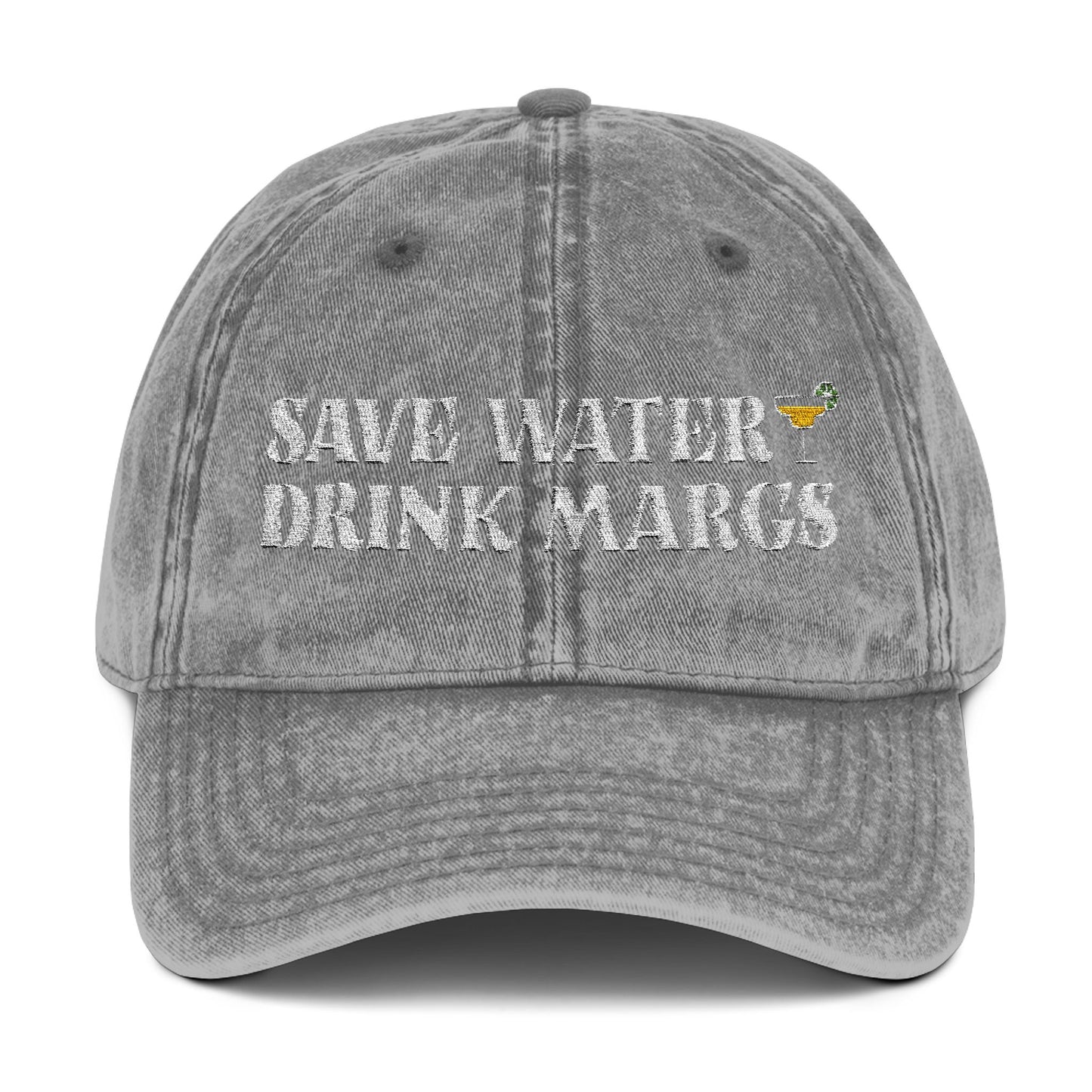 Save Water, Drink Margs Vintage Embroidered Hat