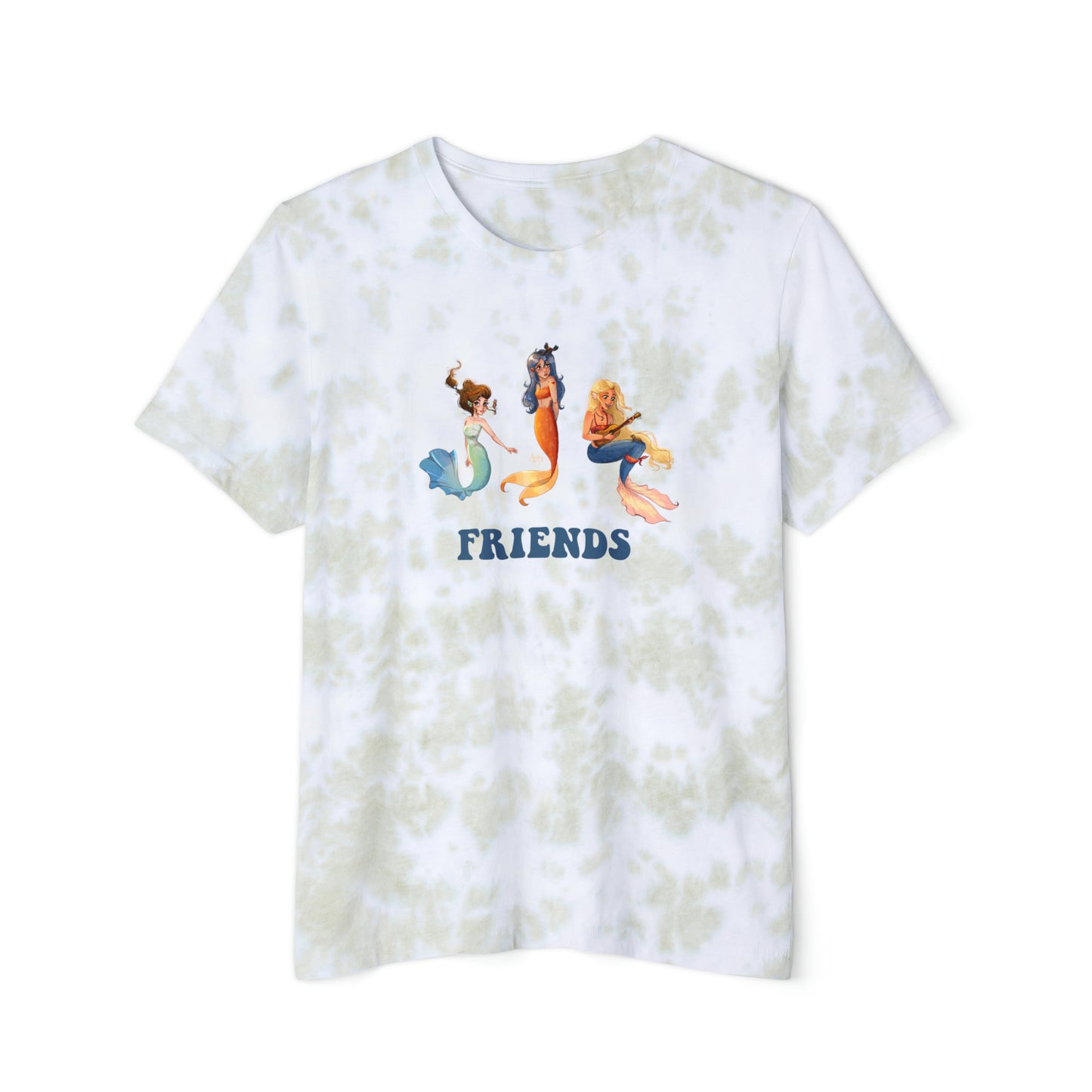 Mermaid Friends Premium Tie-Dyed T-Shirt