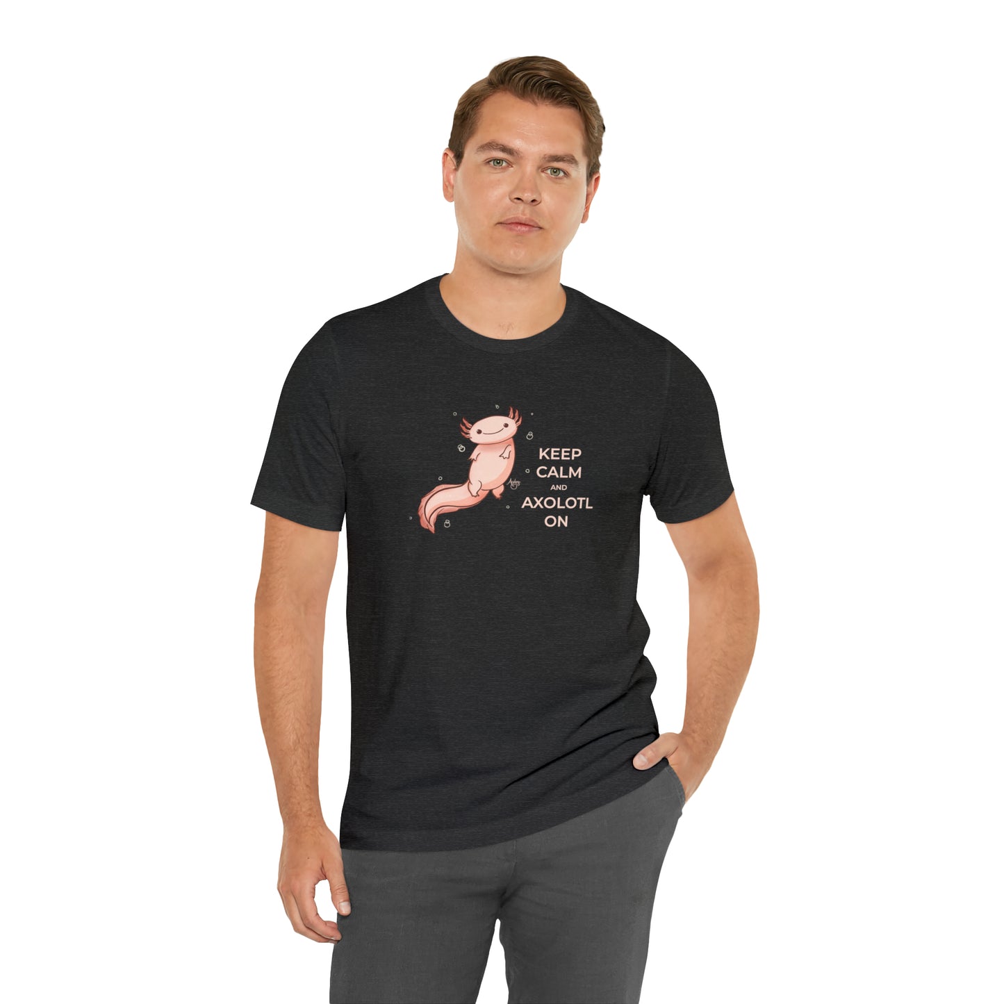 Keep Calm and Axolotl On Premium Short Sleeve Tee