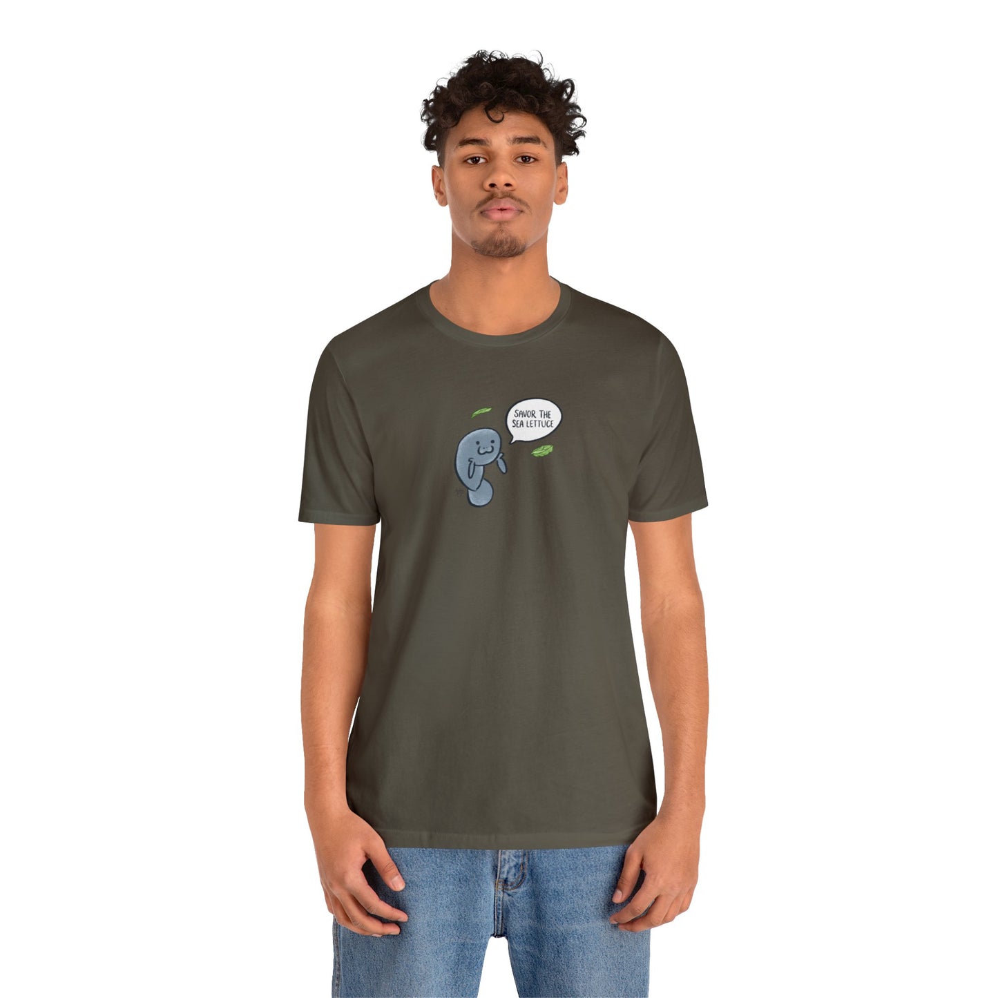 Savor The Sea Lettuce Manatee Premium Short Sleeve Tee