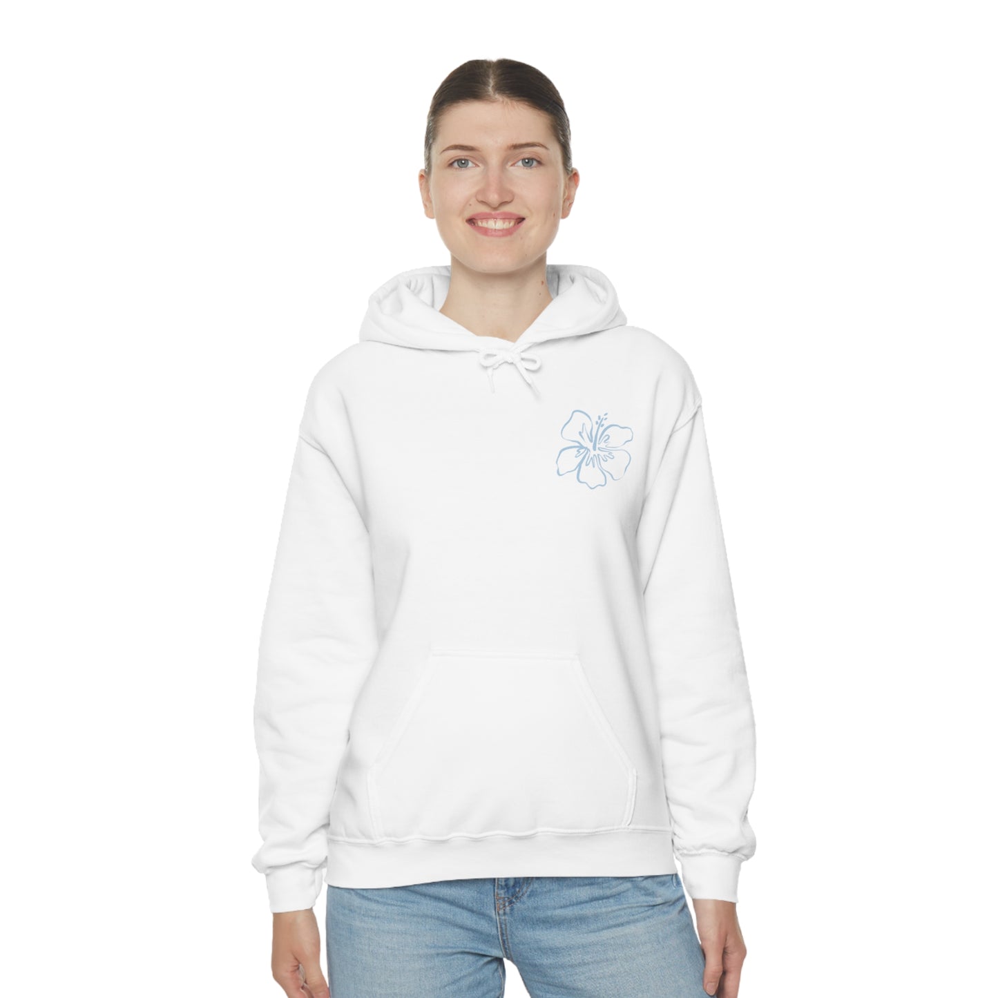 Aloha Blue Hibiscus Hooded Sweatshirt