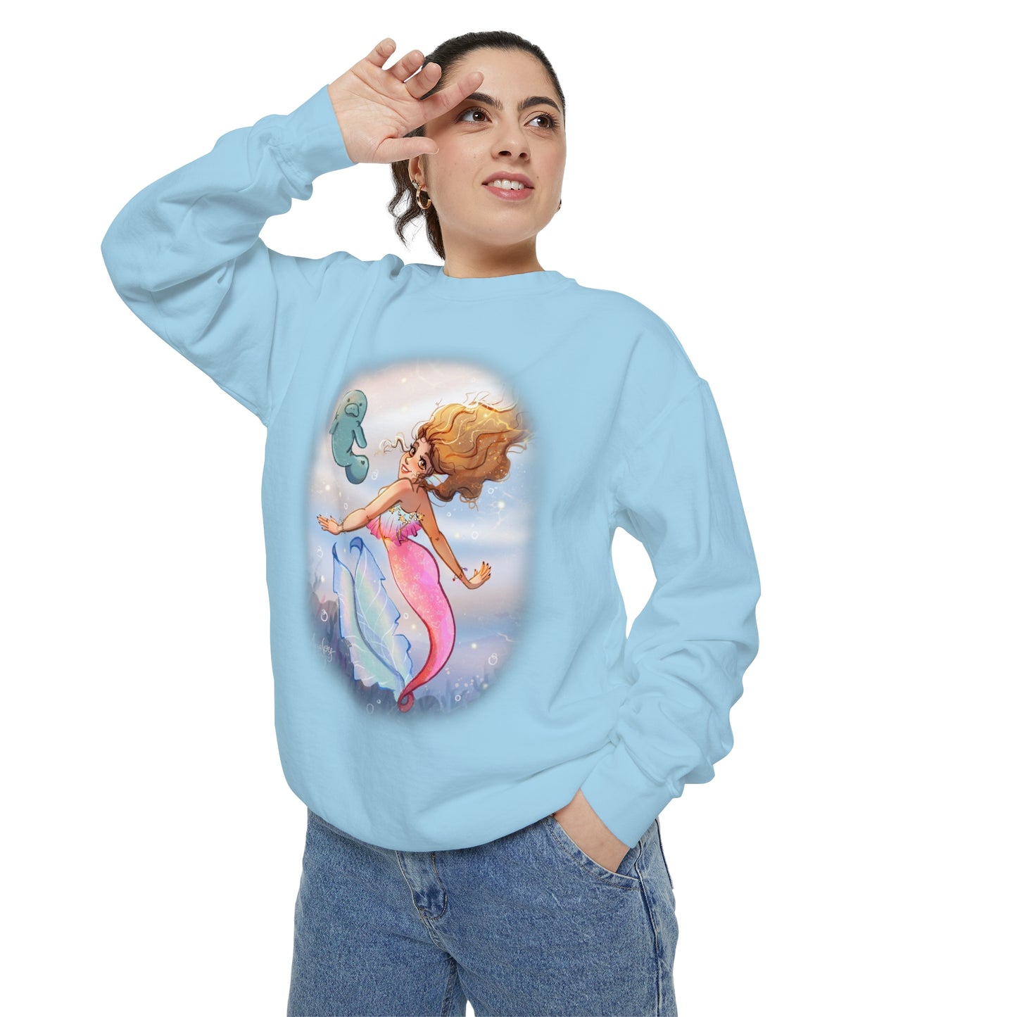 Marina the Mermaid and Lettuce the Manatee Sweatshirt