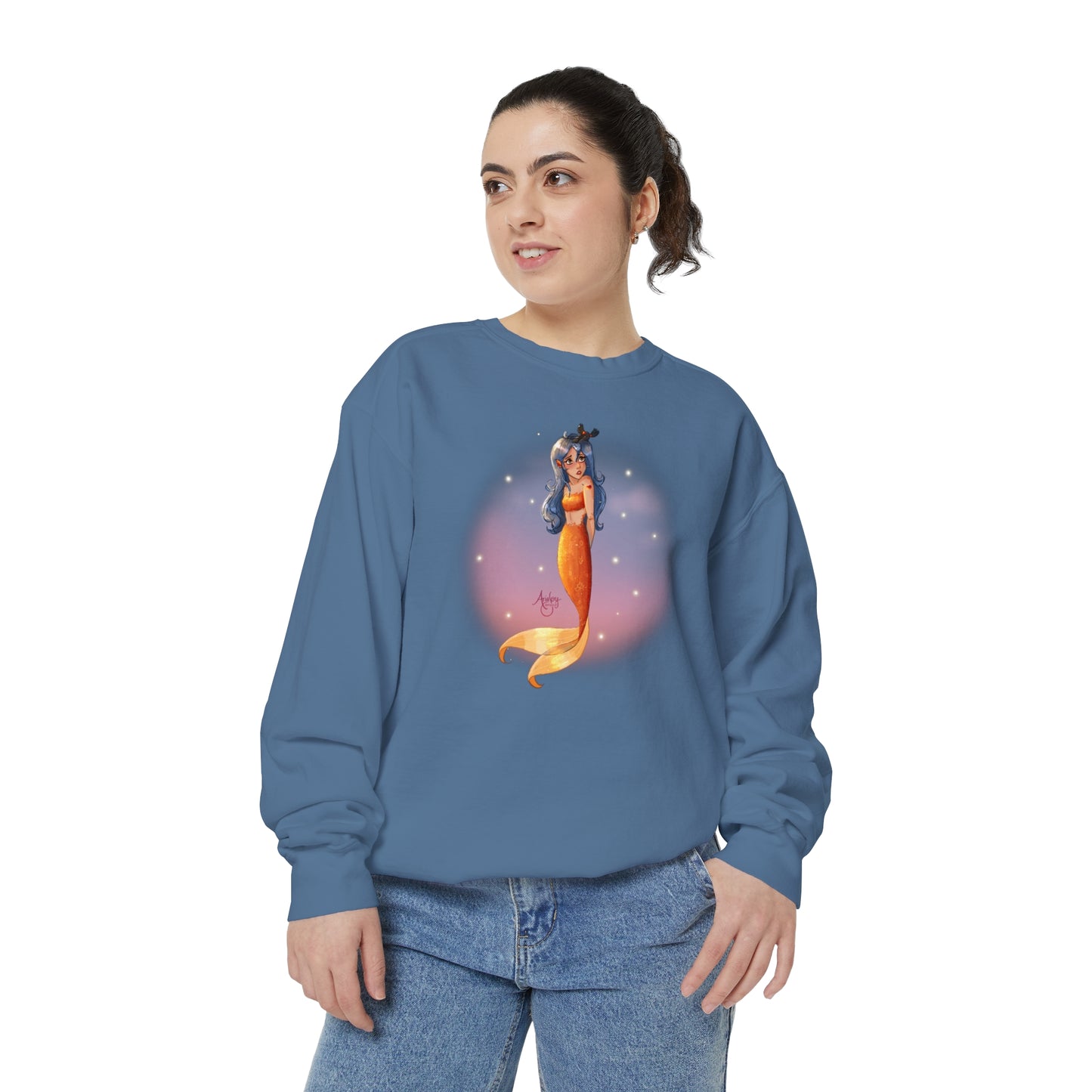 Lazuli the Hopeless Romantic Mermaid Crewneck Sweatshirt