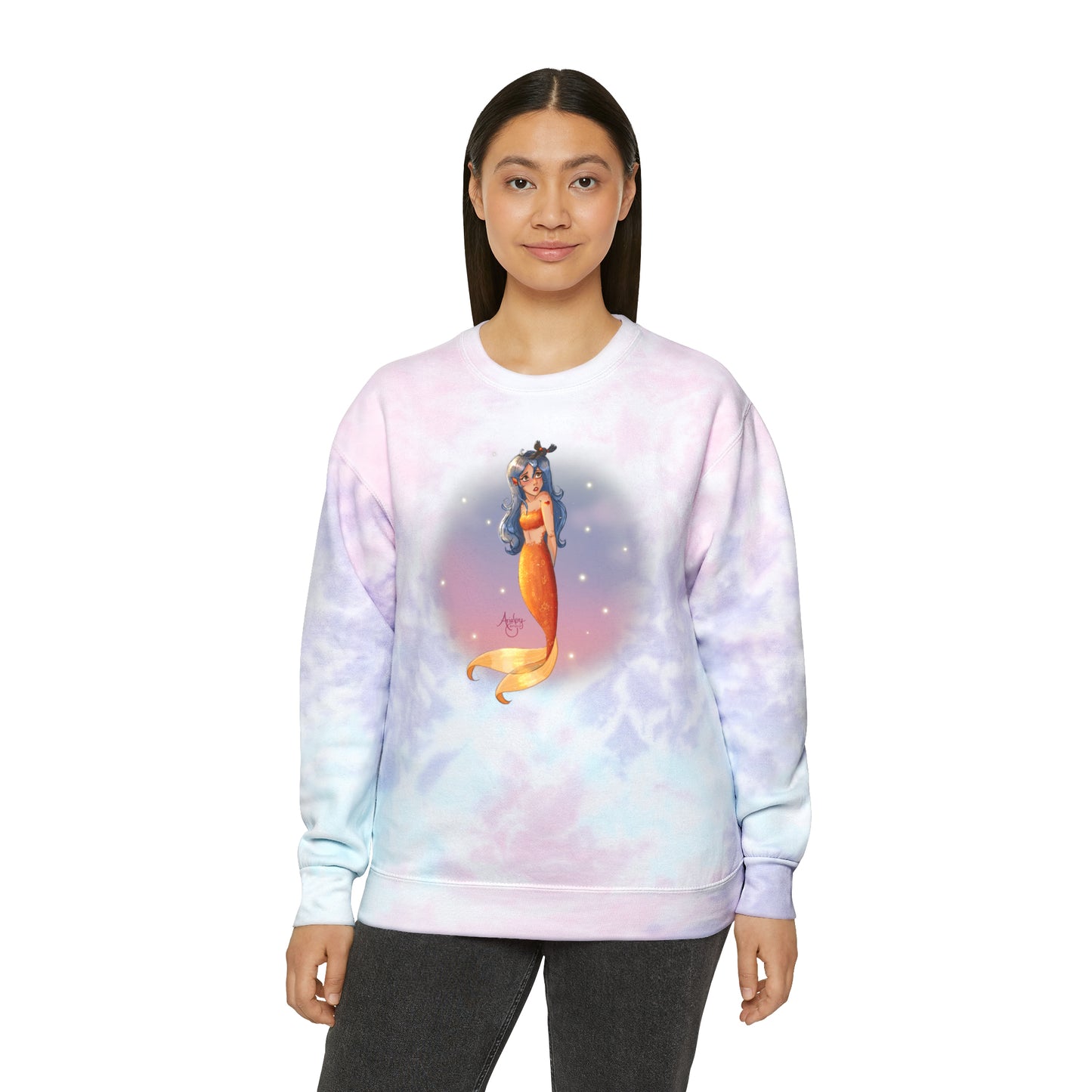 Hopeless Romantic Mermaid Tie-Dye Sweatshirt