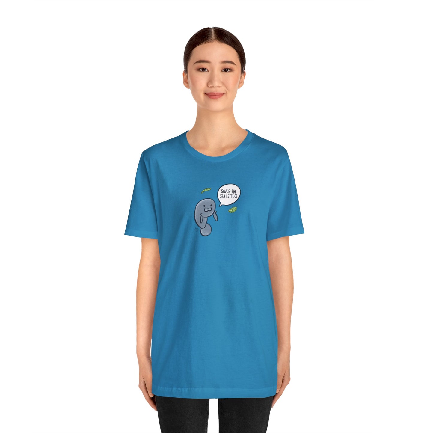 Savor The Sea Lettuce Manatee Premium Short Sleeve Tee