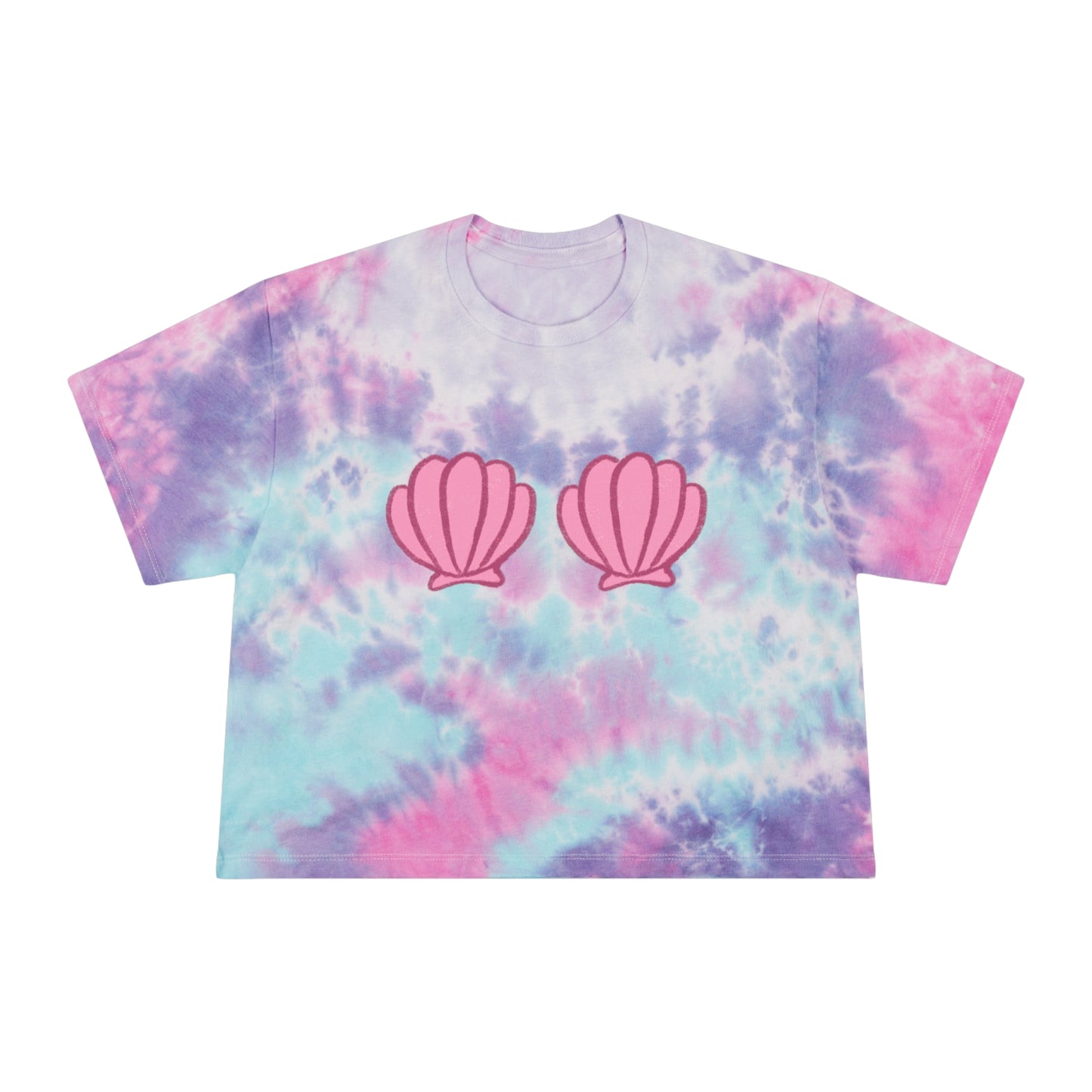 Shell Support Tie-Dye Crop Tee