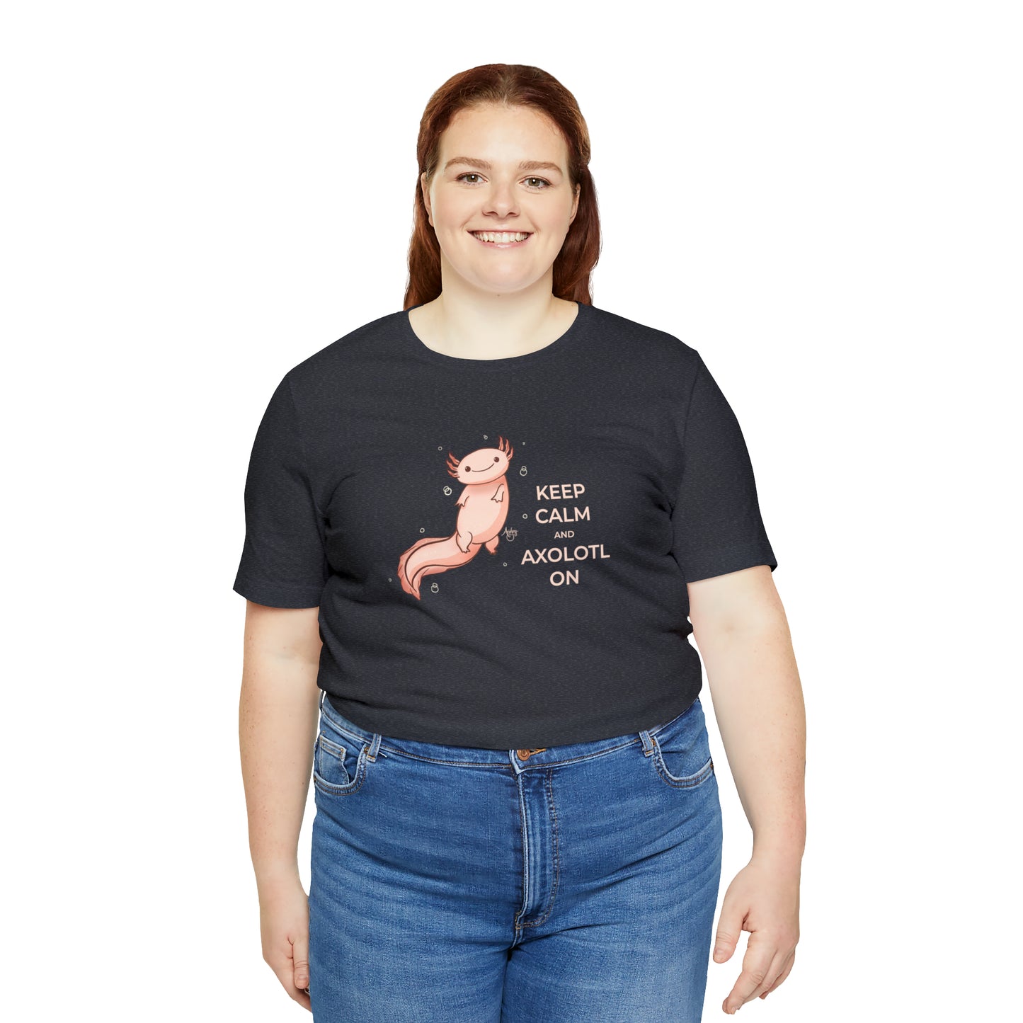 Keep Calm and Axolotl On Premium Short Sleeve Tee