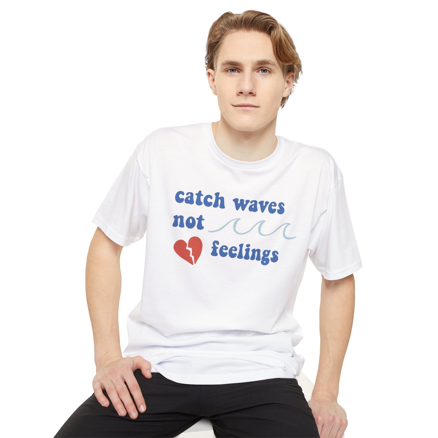 Catch Waves, Not Feelings Premium Oversized T-Shirt