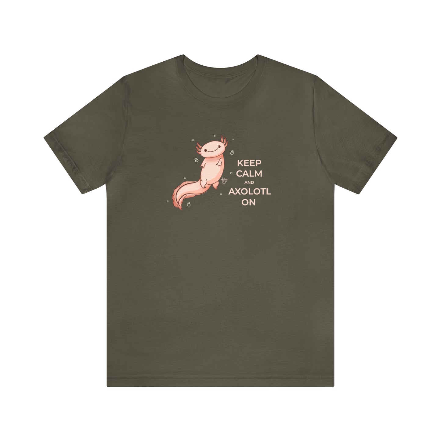 Keep Calm and Axolotl On Premium Short Sleeve Tee