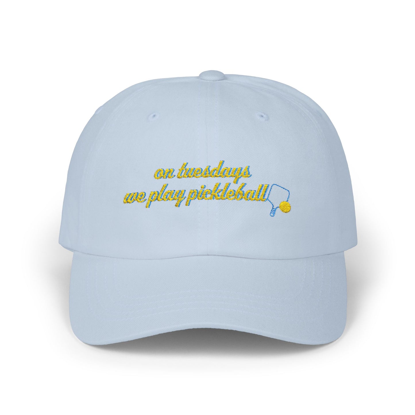 On Tuesdays We Play Pickleball Vintage Embroidered Hat