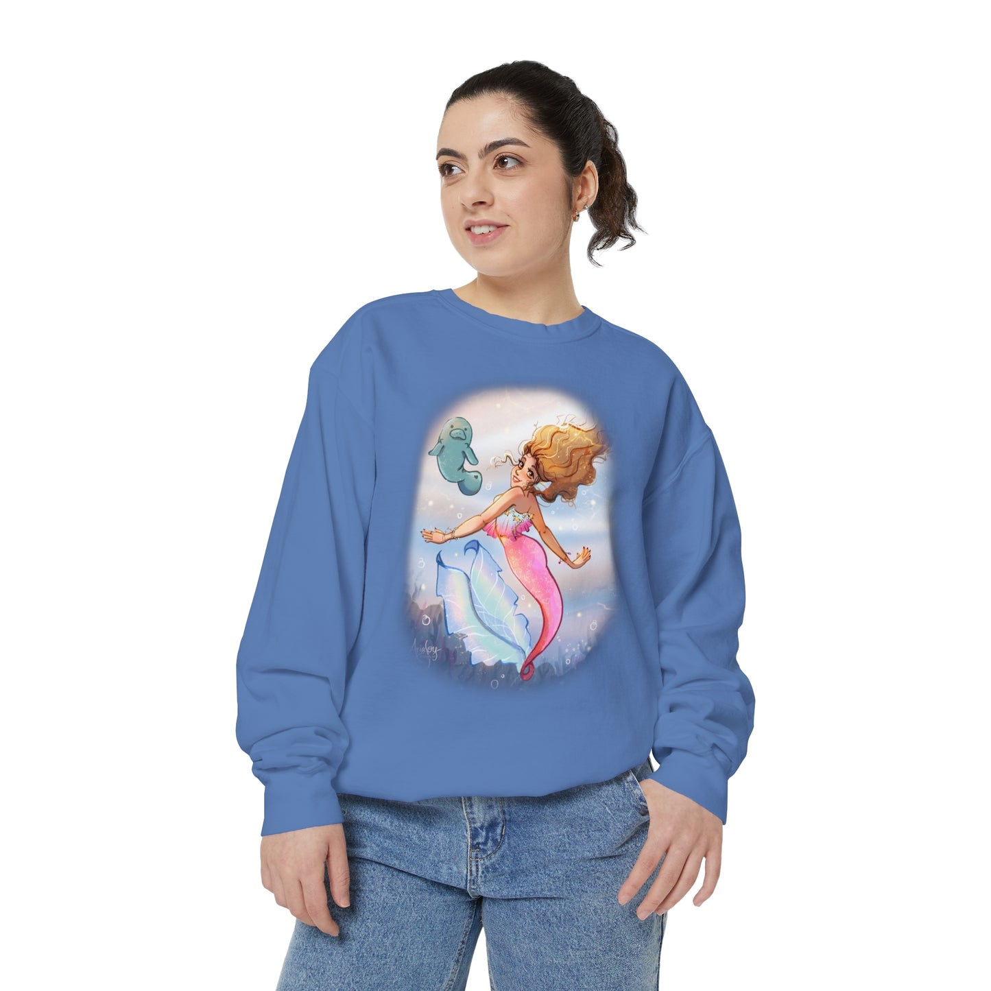 Marina the Mermaid and Lettuce the Manatee Sweatshirt