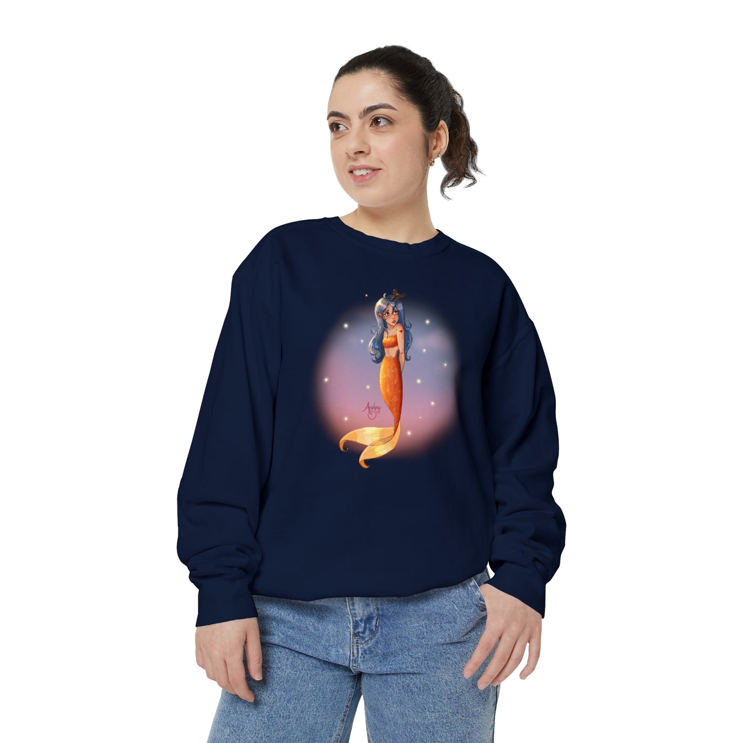 Lazuli the Hopeless Romantic Mermaid Crewneck Sweatshirt