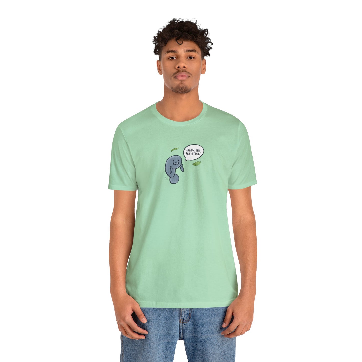 Savor The Sea Lettuce Manatee Premium Short Sleeve Tee
