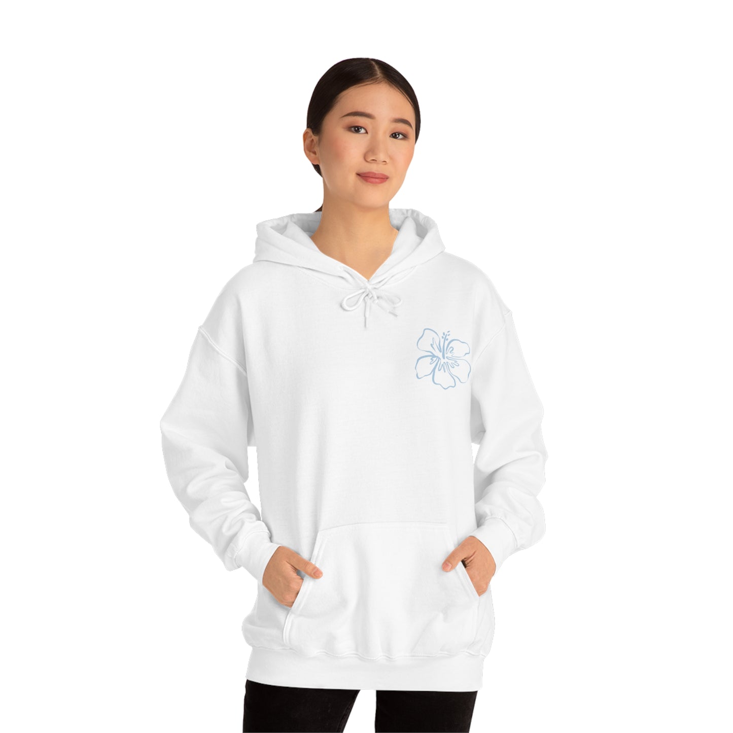 Aloha Blue Hibiscus Hooded Sweatshirt