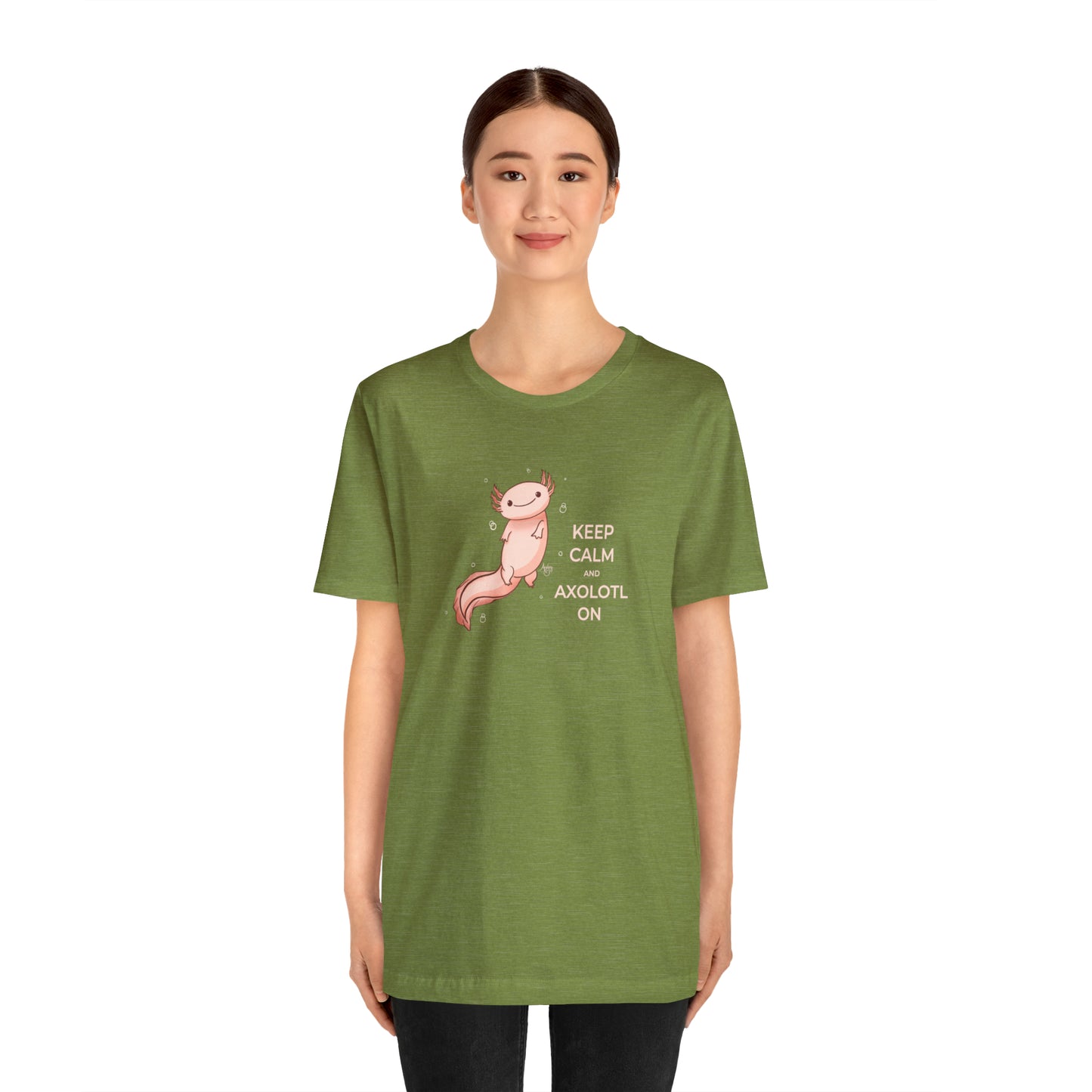 Keep Calm and Axolotl On Premium Short Sleeve Tee