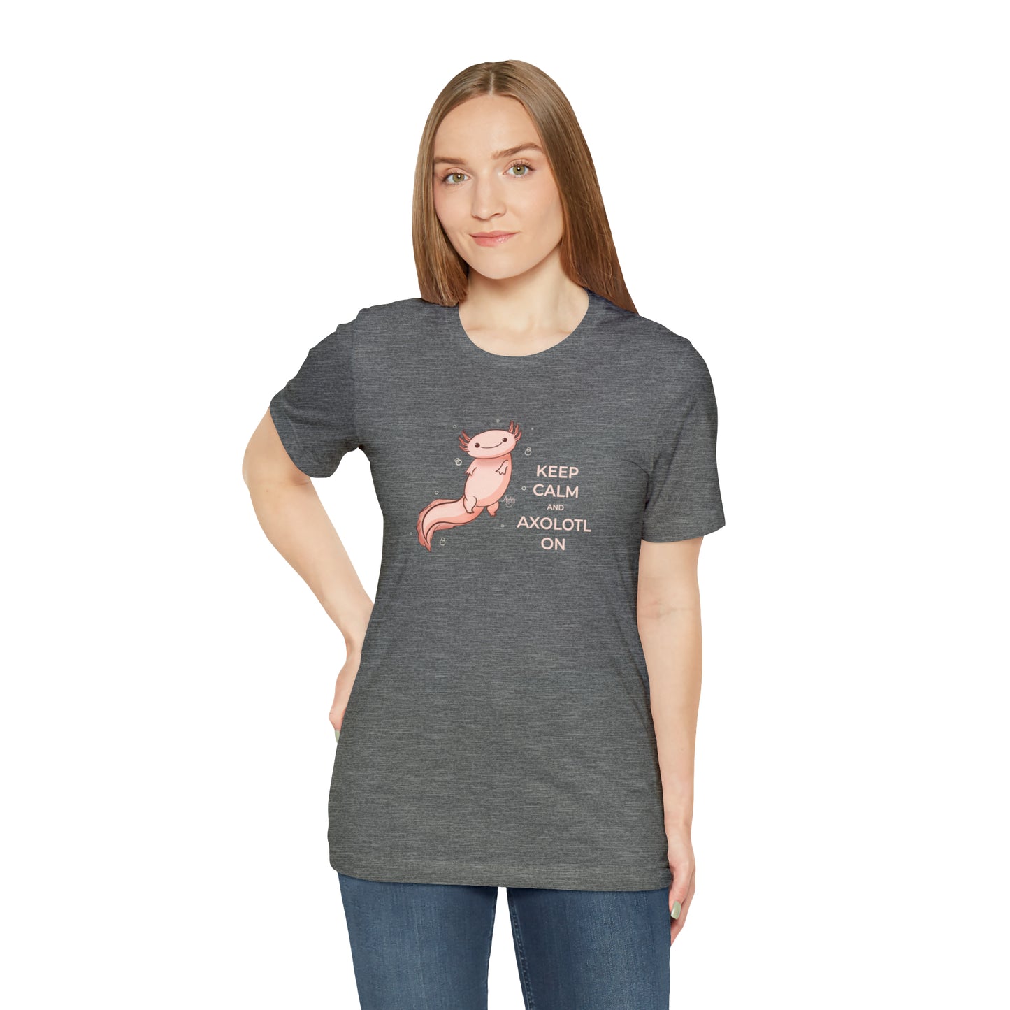 Keep Calm and Axolotl On Premium Short Sleeve Tee