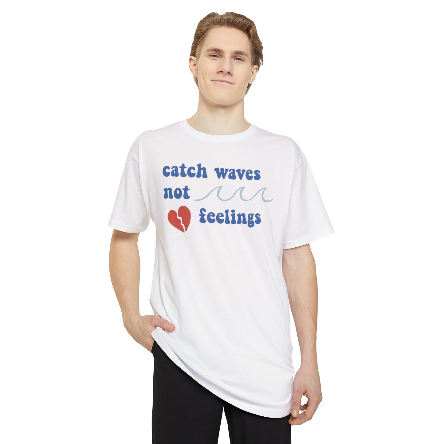 Catch Waves, Not Feelings Premium Oversized T-Shirt
