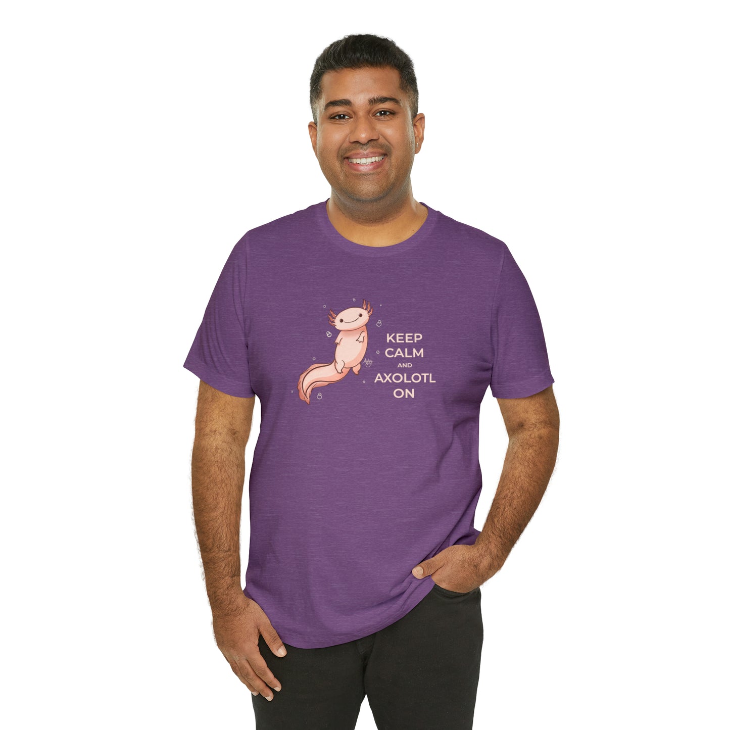 Keep Calm and Axolotl On Premium Short Sleeve Tee