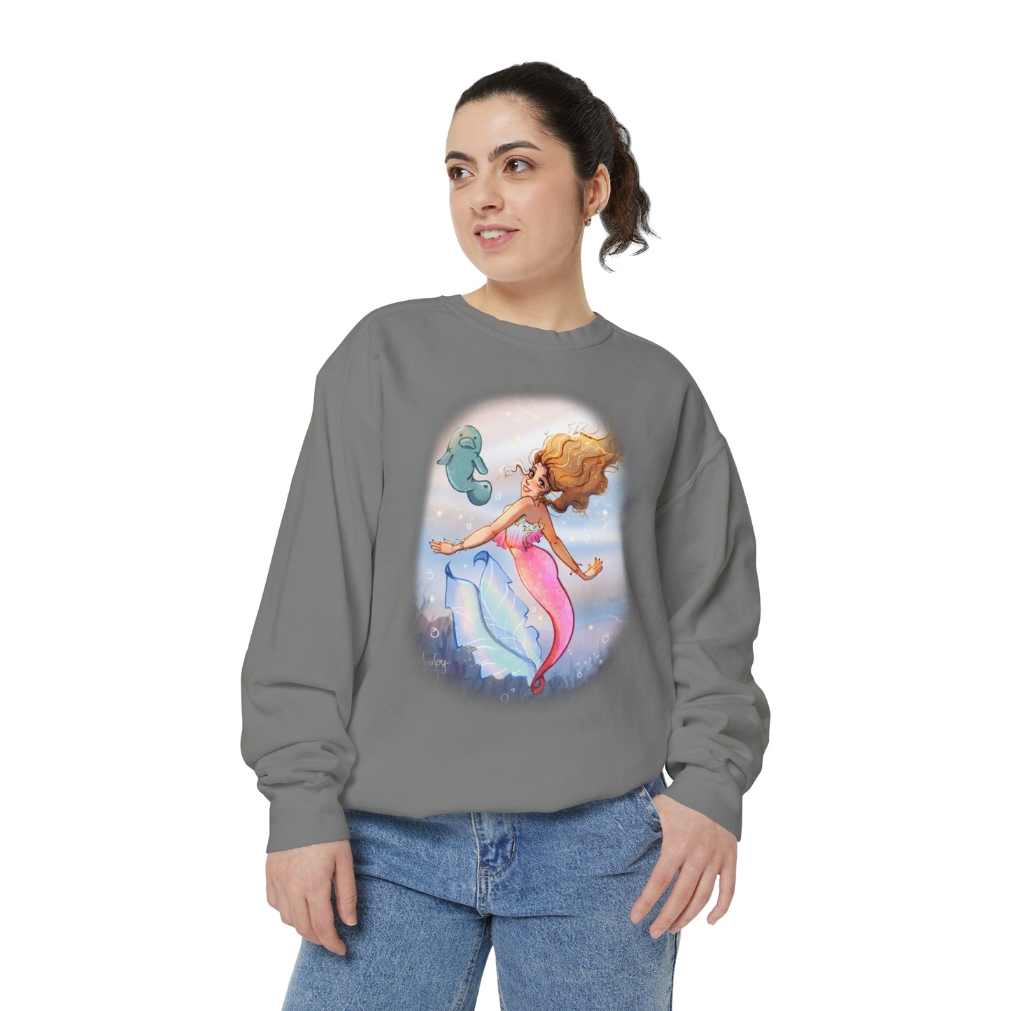 Marina the Mermaid and Lettuce the Manatee Sweatshirt