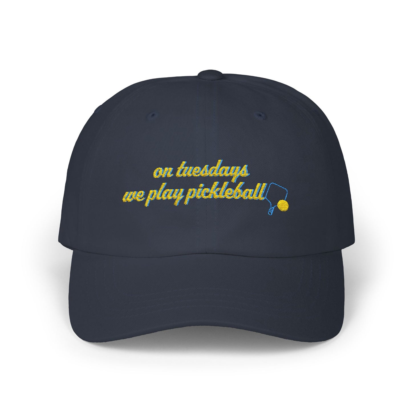 On Tuesdays We Play Pickleball Vintage Embroidered Hat