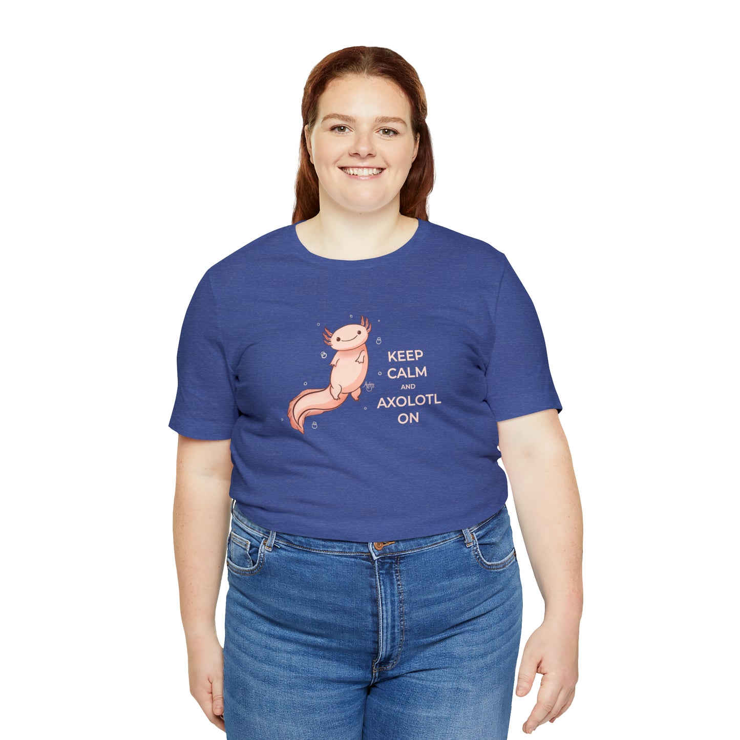 Keep Calm and Axolotl On Premium Short Sleeve Tee