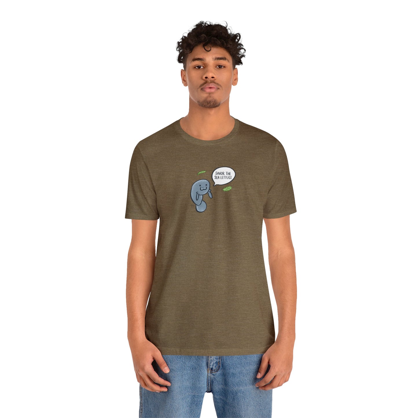 Savor The Sea Lettuce Manatee Premium Short Sleeve Tee
