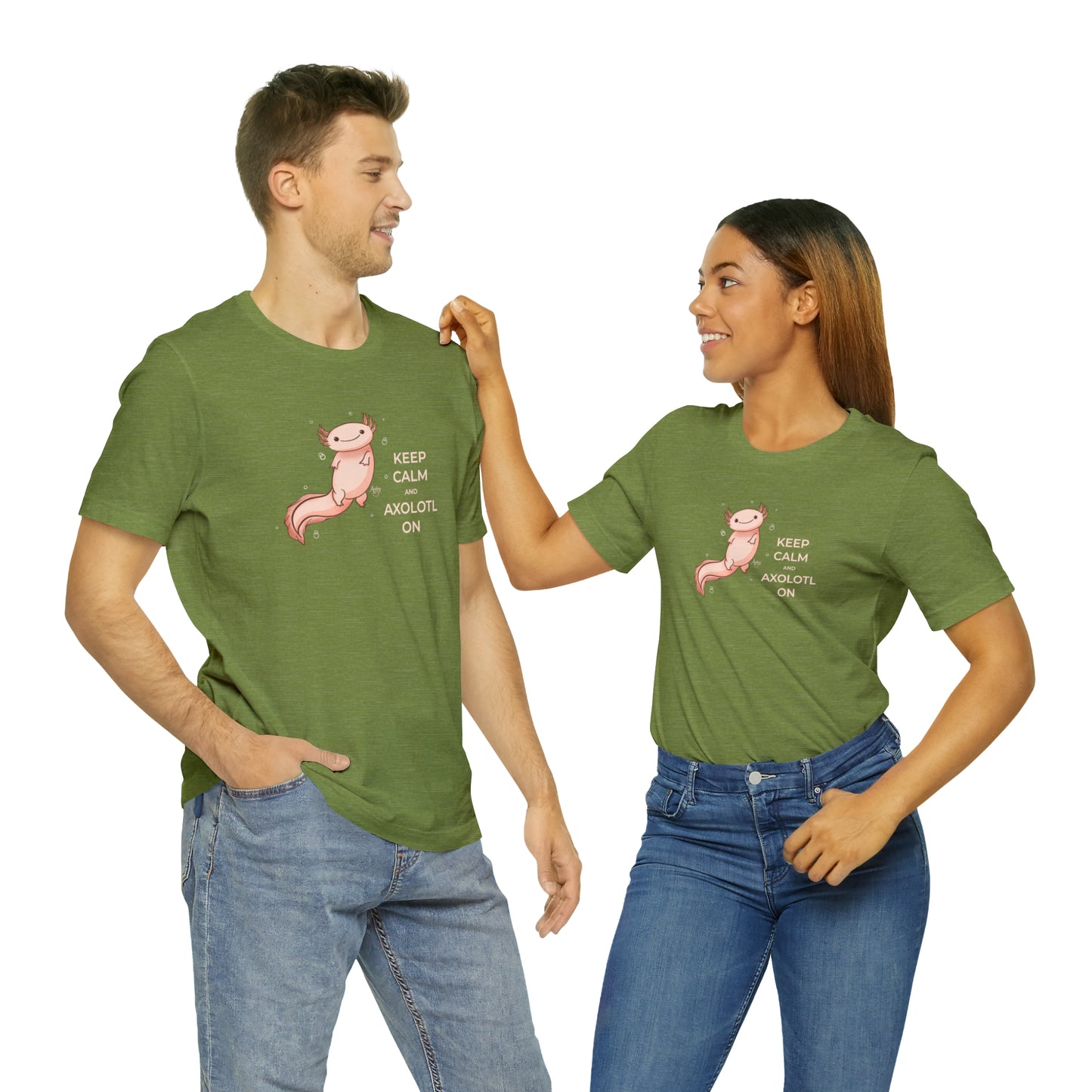Keep Calm and Axolotl On Premium Short Sleeve Tee