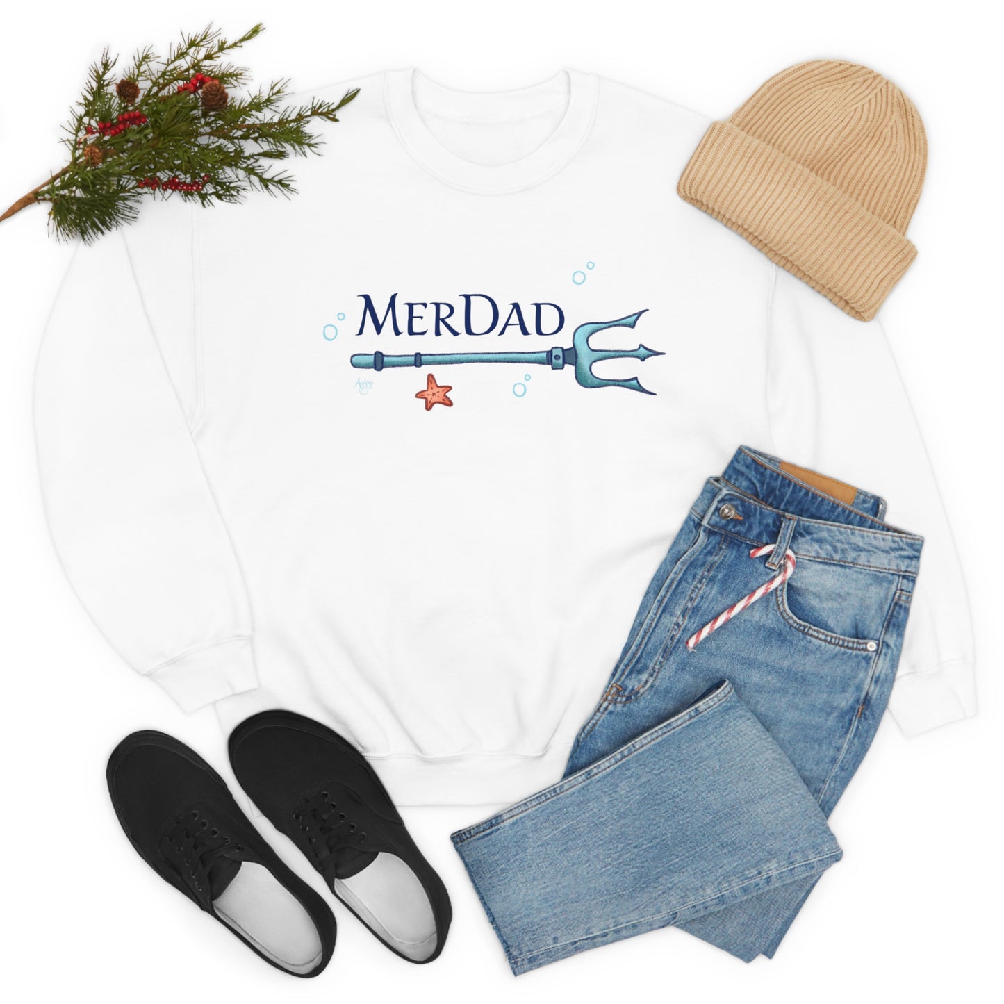 MerDad Crewneck Sweatshirt