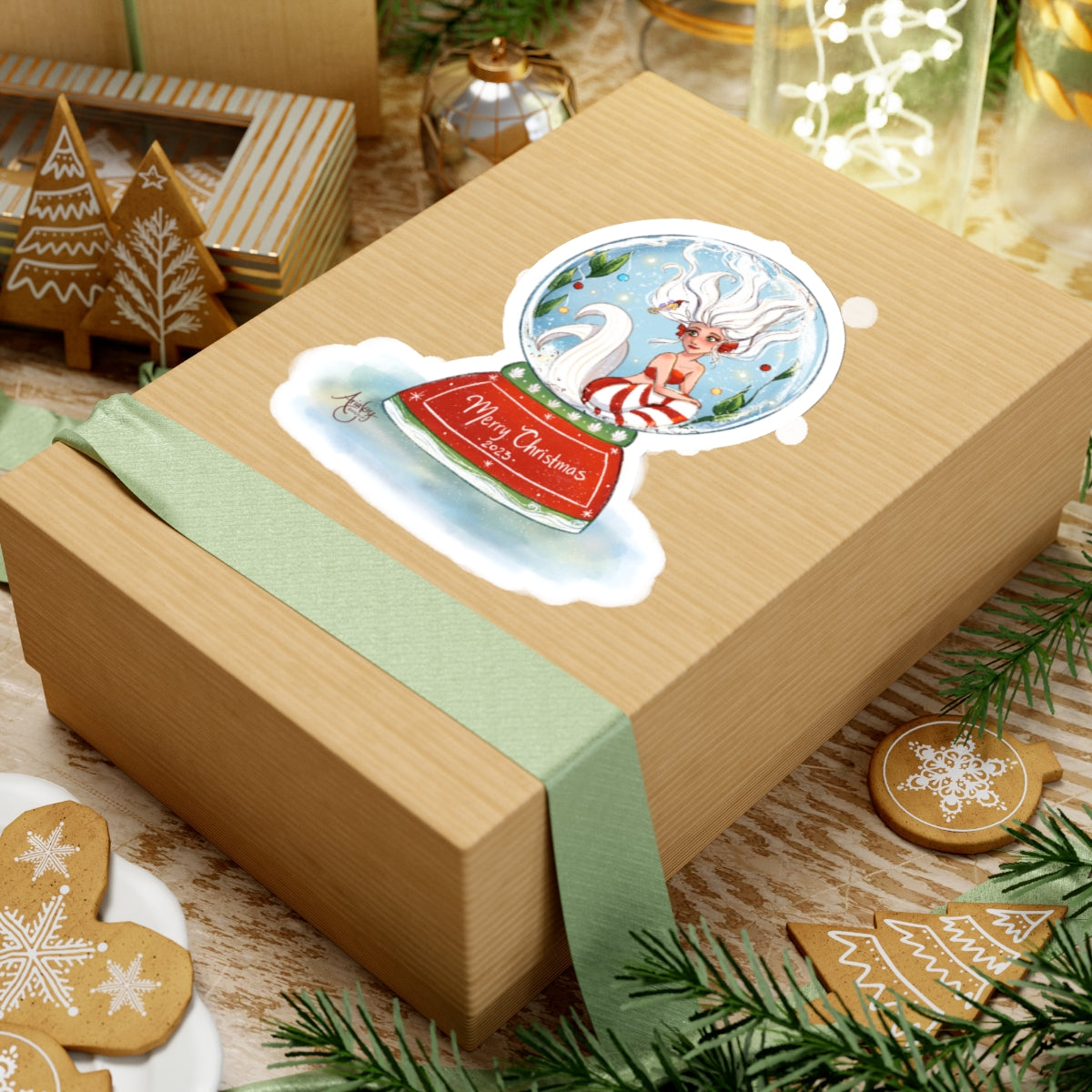 Christmas Mermaid 2023 Sticker