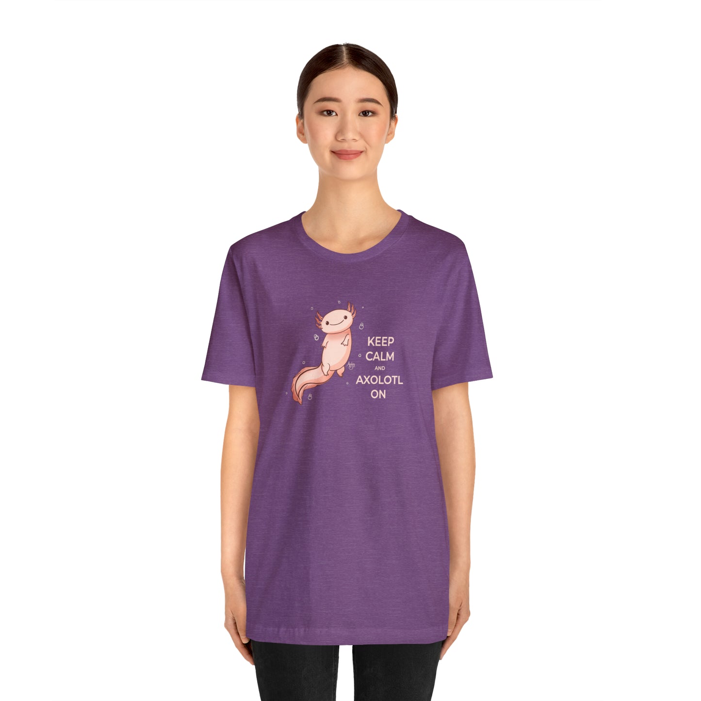 Keep Calm and Axolotl On Premium Short Sleeve Tee
