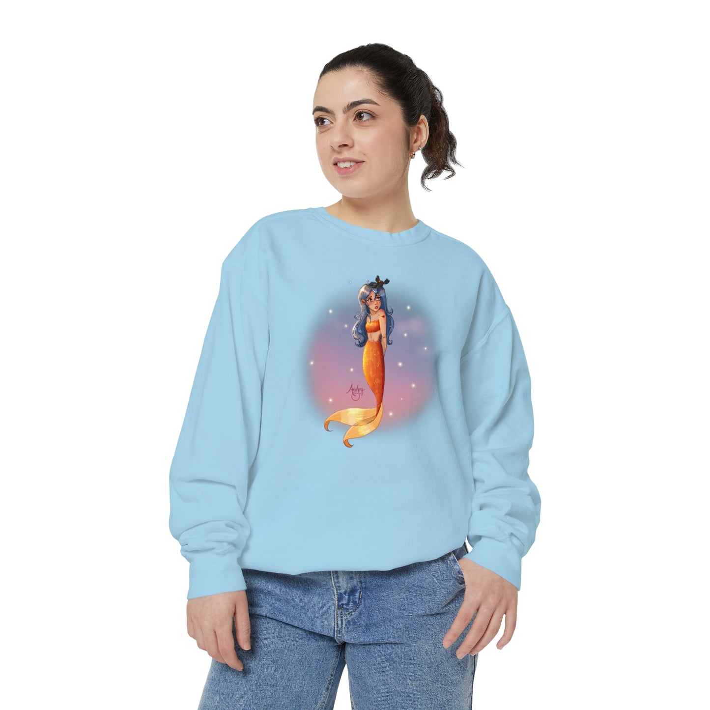 Lazuli the Hopeless Romantic Mermaid Crewneck Sweatshirt