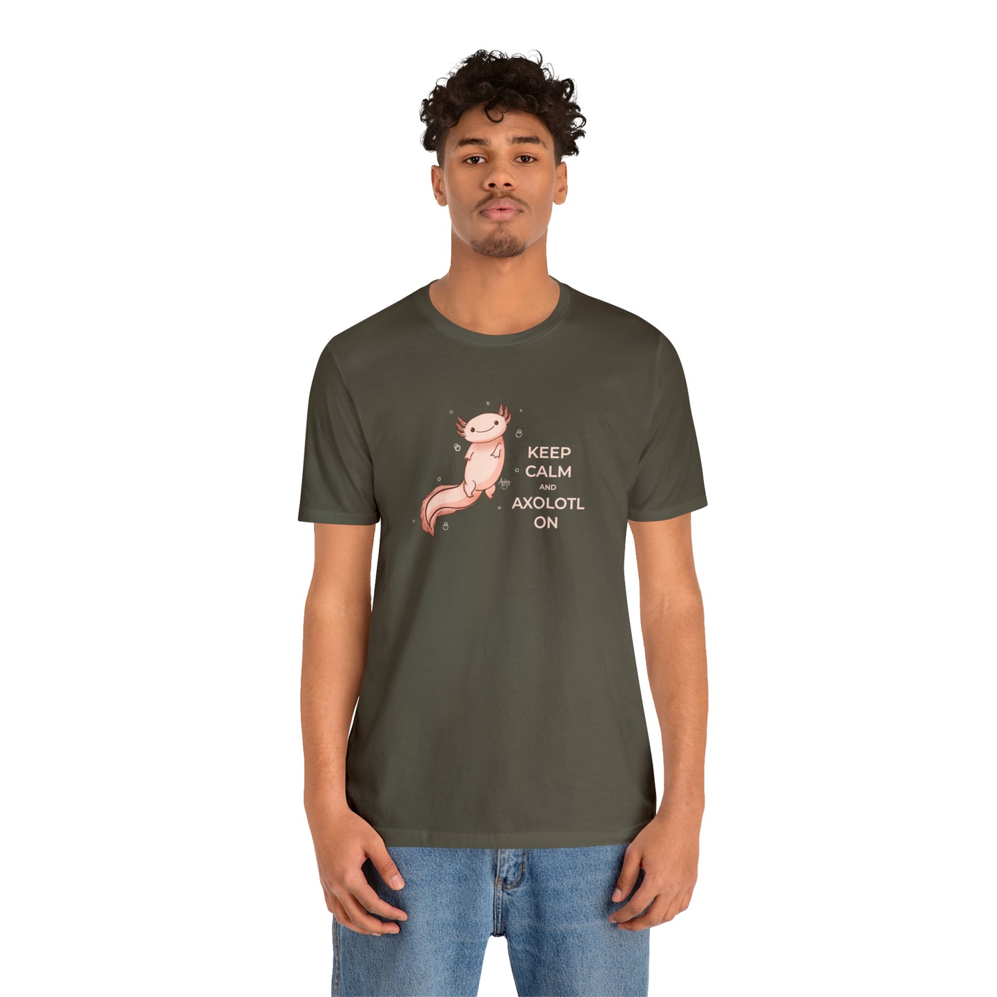 Keep Calm and Axolotl On Premium Short Sleeve Tee