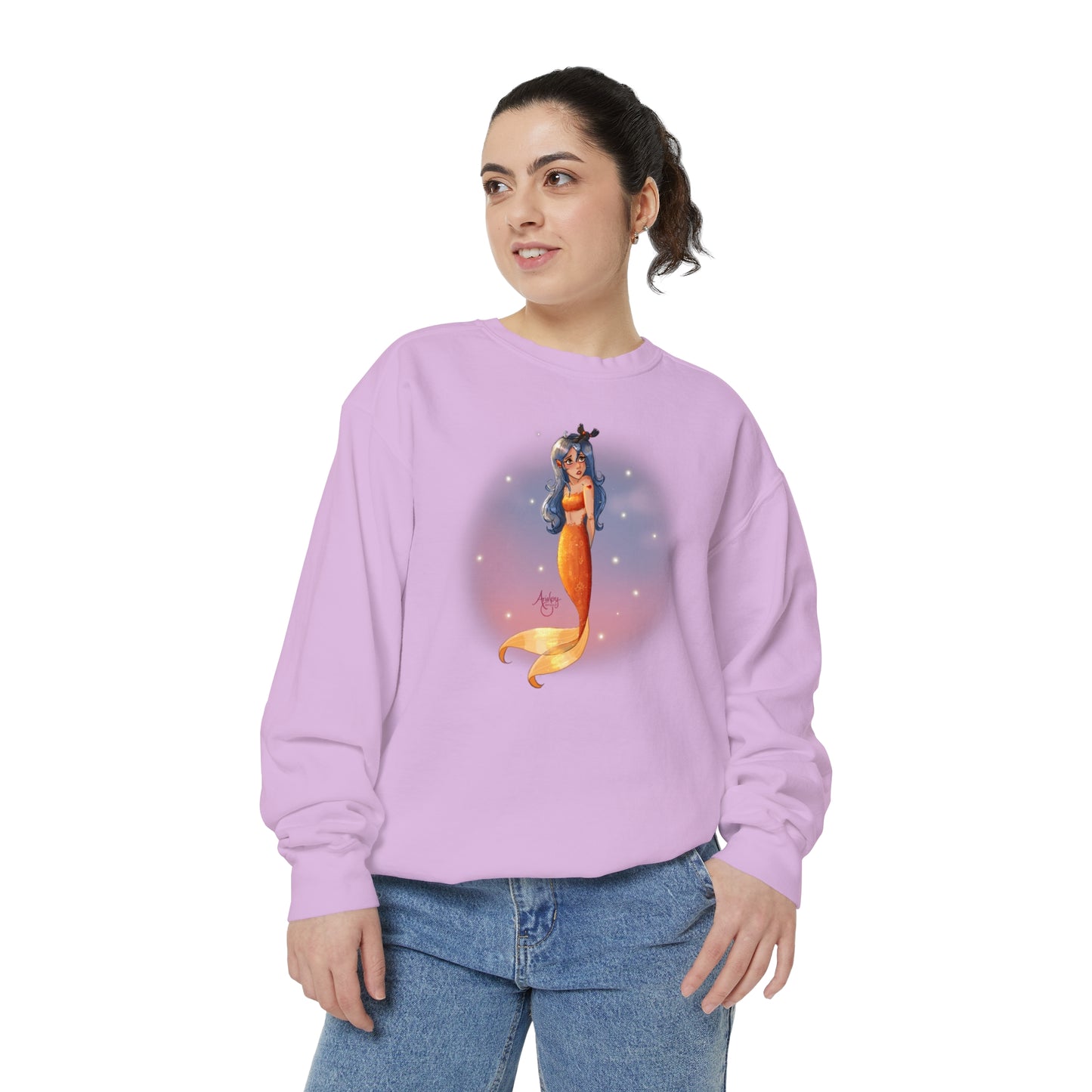 Lazuli the Hopeless Romantic Mermaid Crewneck Sweatshirt