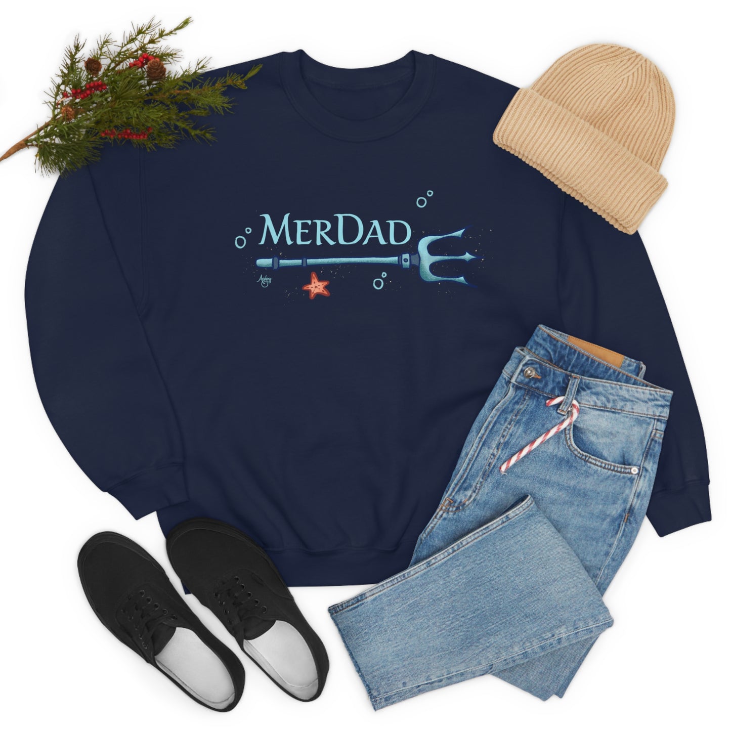 MerDad Crewneck Sweatshirt