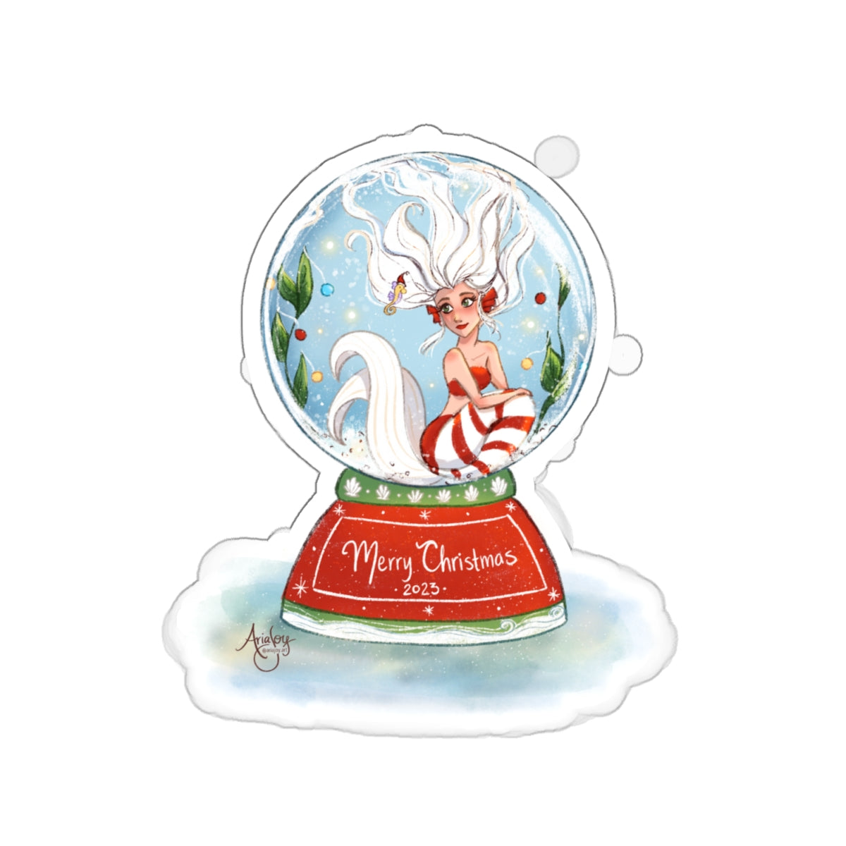 Christmas Mermaid 2023 Sticker