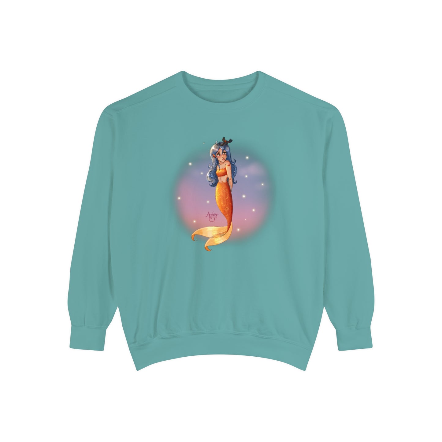 Lazuli the Hopeless Romantic Mermaid Crewneck Sweatshirt