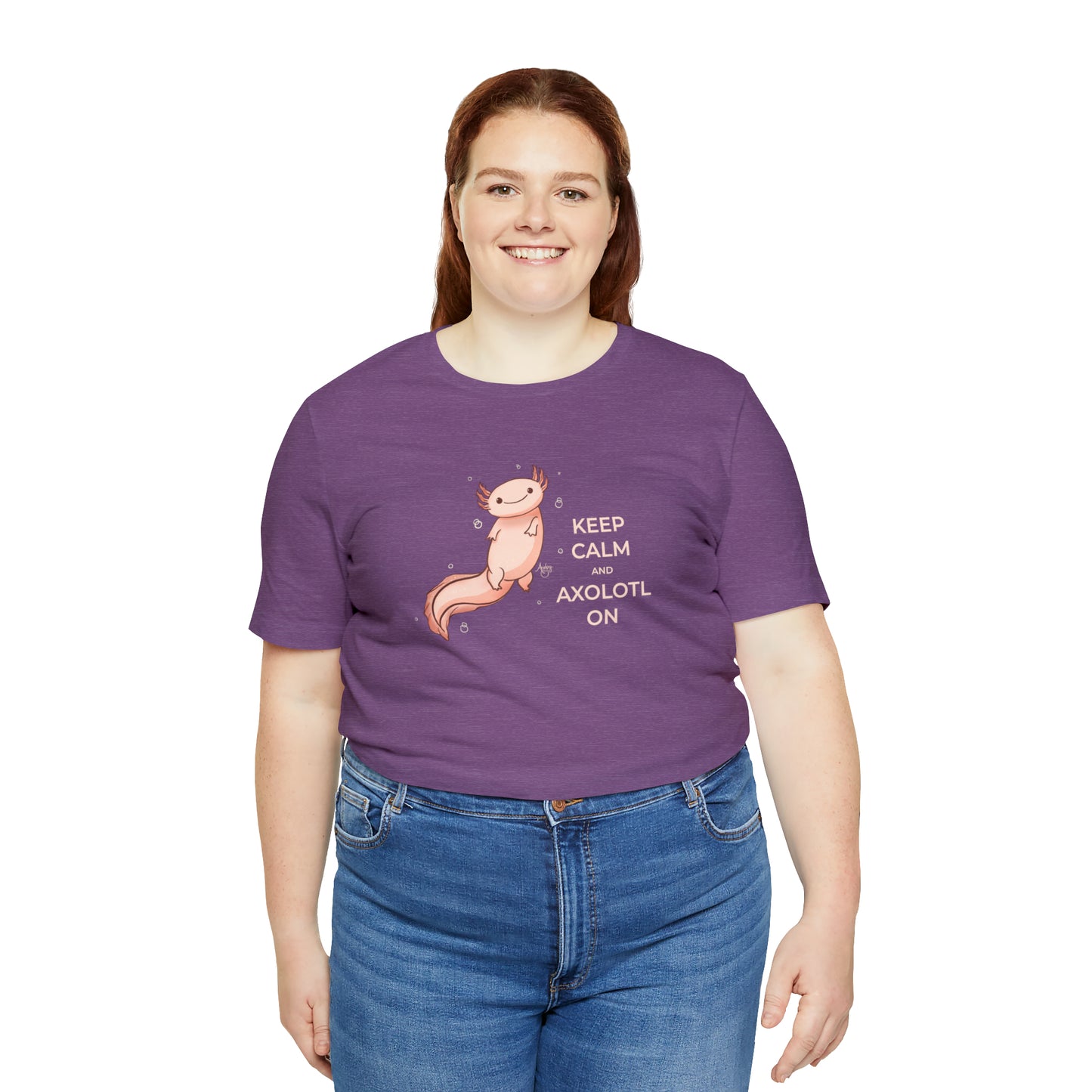 Keep Calm and Axolotl On Premium Short Sleeve Tee