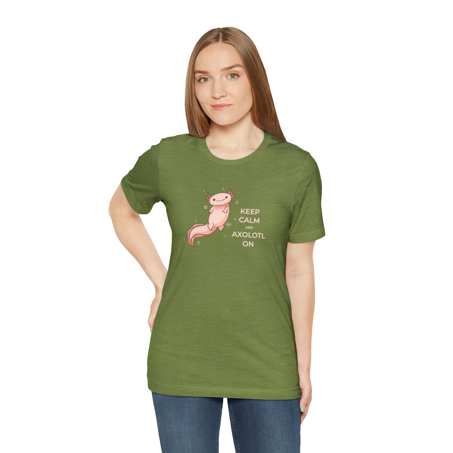 Keep Calm and Axolotl On Premium Short Sleeve Tee