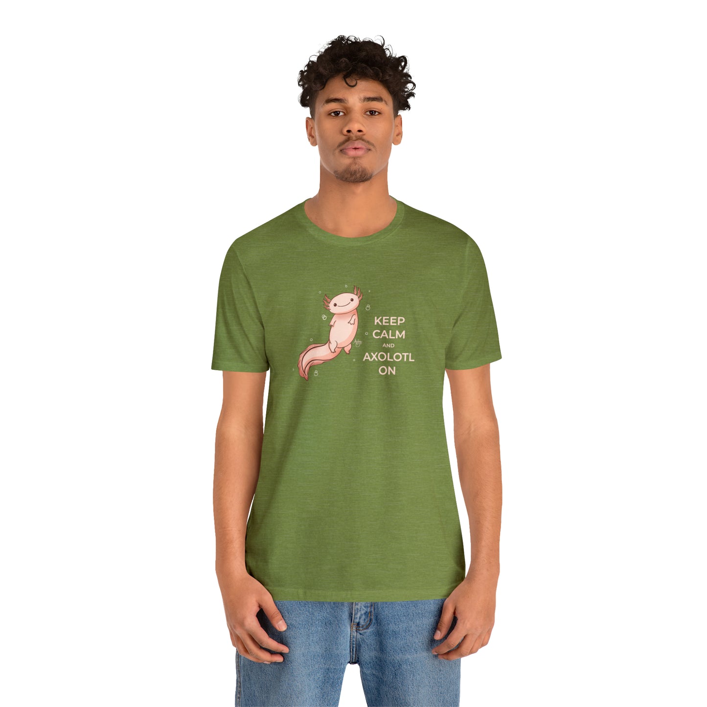 Keep Calm and Axolotl On Premium Short Sleeve Tee