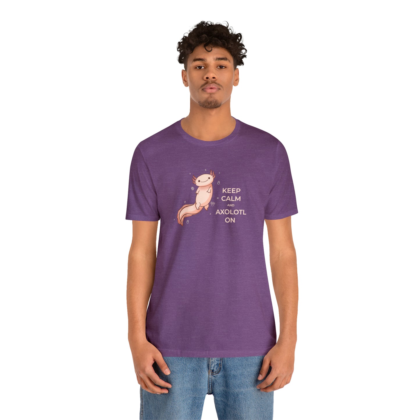 Keep Calm and Axolotl On Premium Short Sleeve Tee