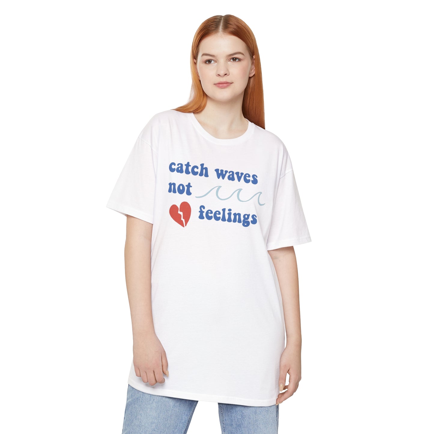 Catch Waves, Not Feelings Premium Oversized T-Shirt