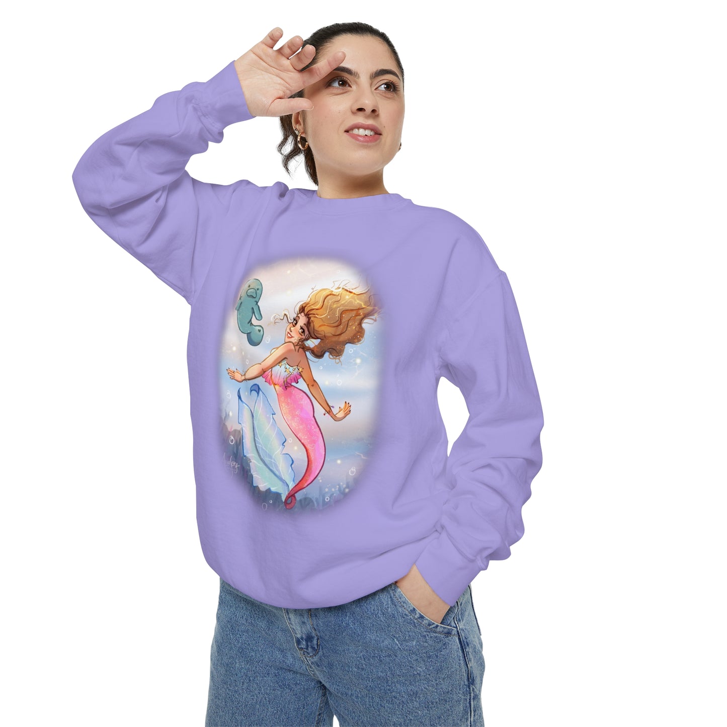 Marina the Mermaid and Lettuce the Manatee Sweatshirt