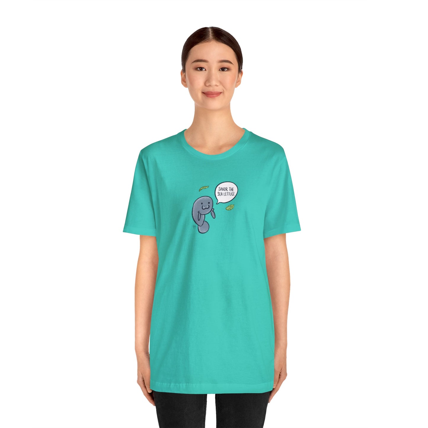 Savor The Sea Lettuce Manatee Premium Short Sleeve Tee