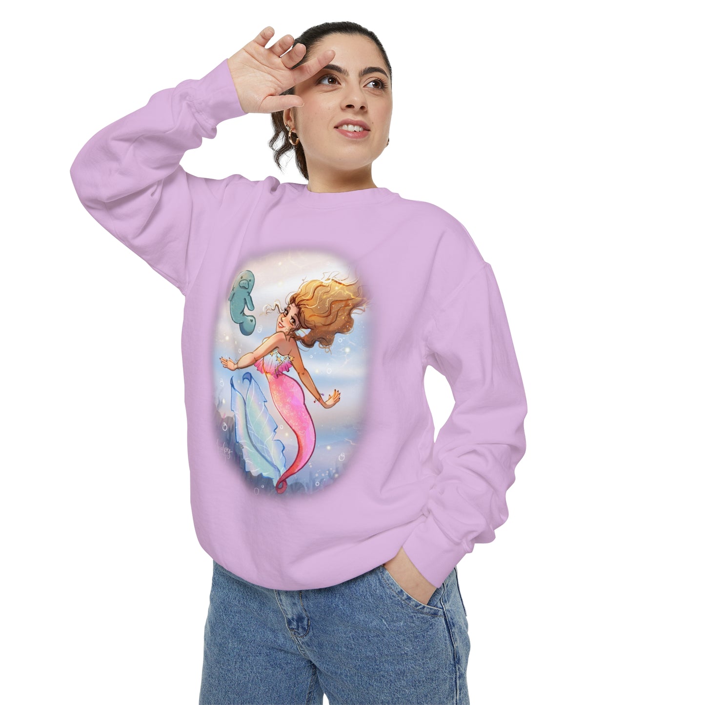 Marina the Mermaid and Lettuce the Manatee Sweatshirt
