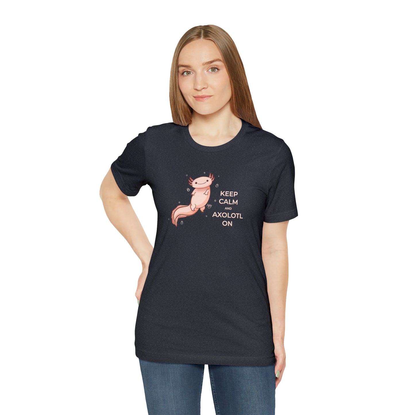 Keep Calm and Axolotl On Premium Short Sleeve Tee
