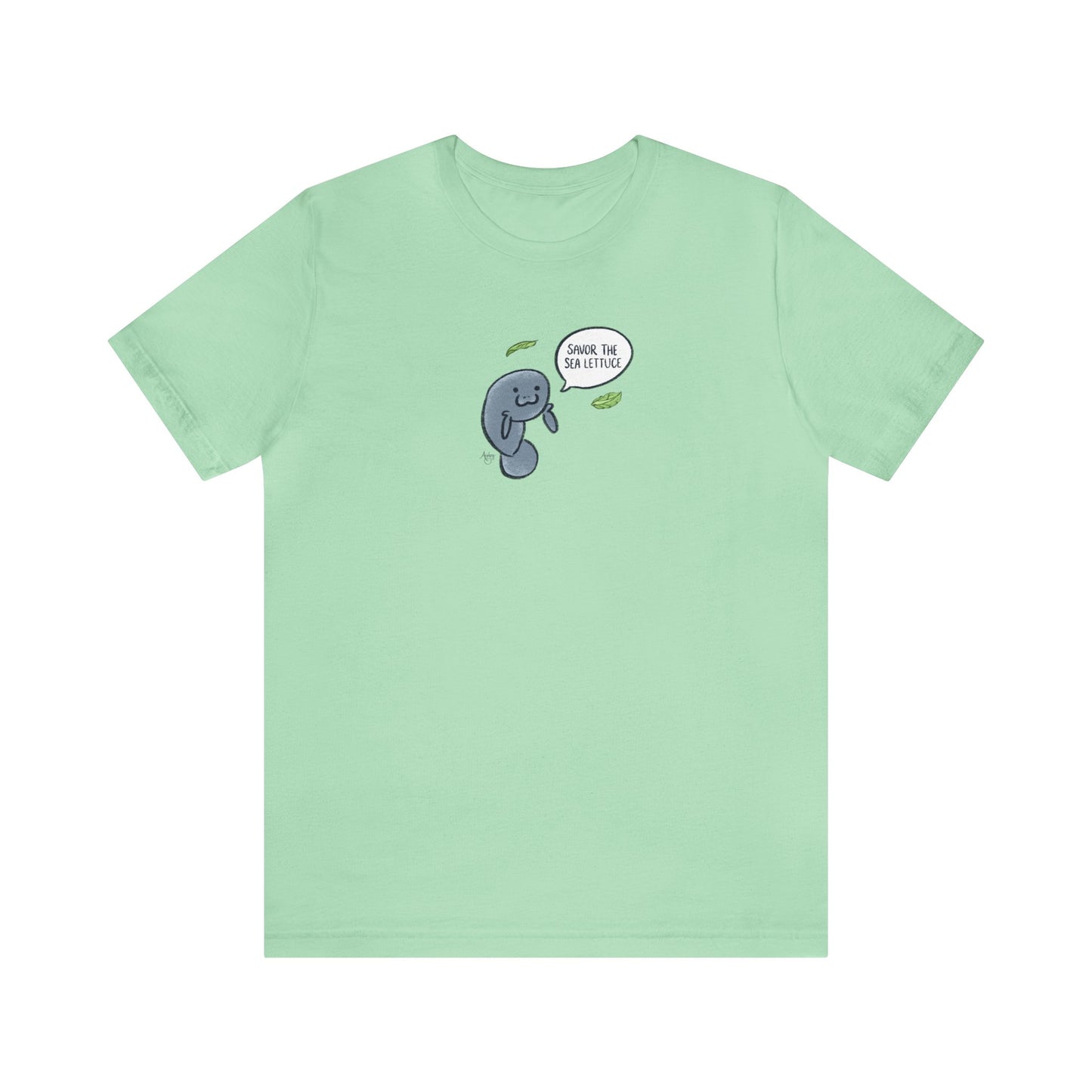 Savor The Sea Lettuce Manatee Premium Short Sleeve Tee