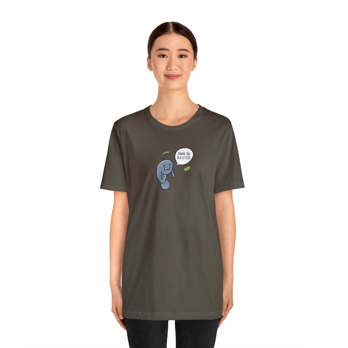 Savor The Sea Lettuce Manatee Premium Short Sleeve Tee