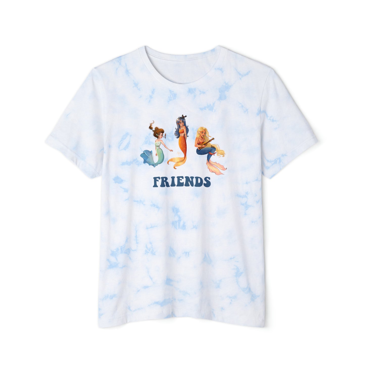 Mermaid Friends Premium Tie-Dyed T-Shirt