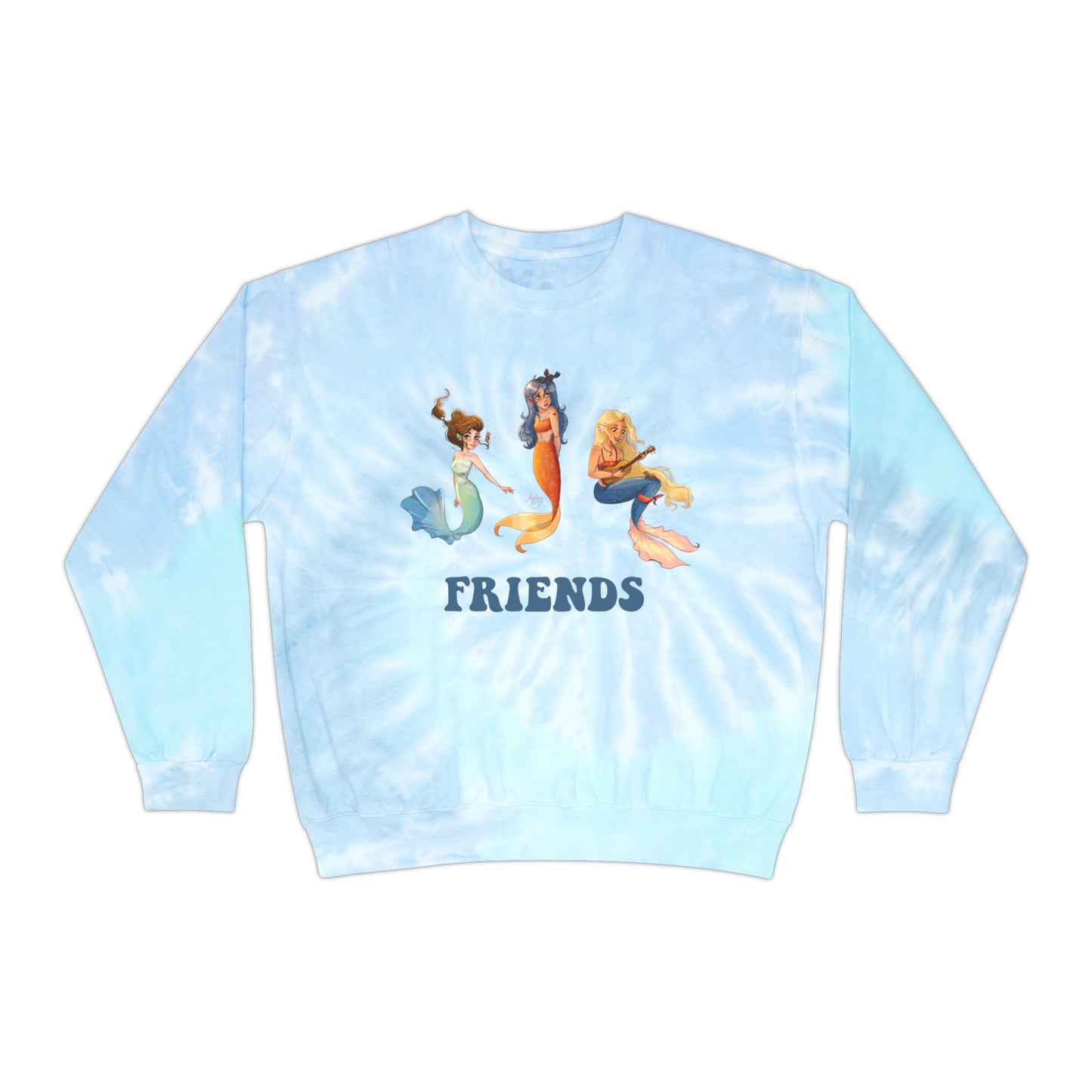 Mermaid Friends Tie-Dye Sweatshirt Version 1